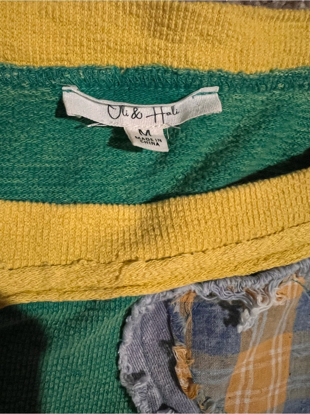 Oli & Hali Green Tee and Yellow Boho Tunic with Pockets - Picture 3 of 4